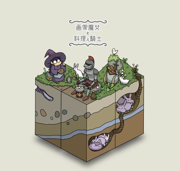 このレイアウト組んでる時が1番楽しい
#画家魔女と料理人騎士 