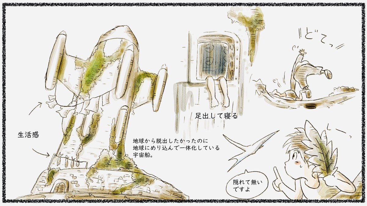 #未来少年コナン
好きな場面を自由にお絵描き
第1話より 