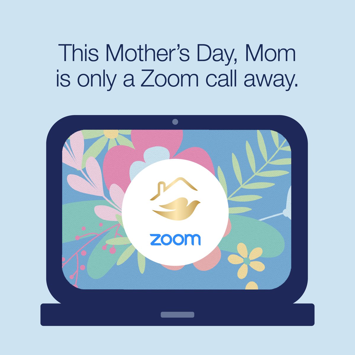 Dove's tweet photo. To help celebrate moms everywhere and the care they show us every day, we’ve teamed up with @Zoom_US to provide unlimited group voice and video calling to  everyone this Mother’s Day weekend. 💐 Share a photo of your virtual celebration using #ZoomWithMom and #CareIsBeautiful. 💕 https://t.co/s5BnnYR4cw