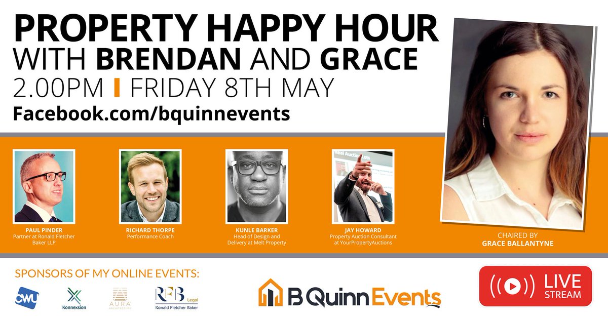 Brendan_QuinnUk's tweet image. We go live at 2pm this afternoon via facebook facebook.com/bquinnevents/ #propertyhour