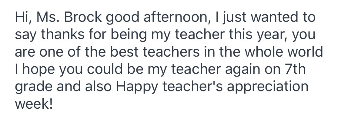 MsbrockN's tweet photo. These are the reasons I KEEP coming back! #TeacherAppreciationWeek https://t.co/wkJMR3og54
