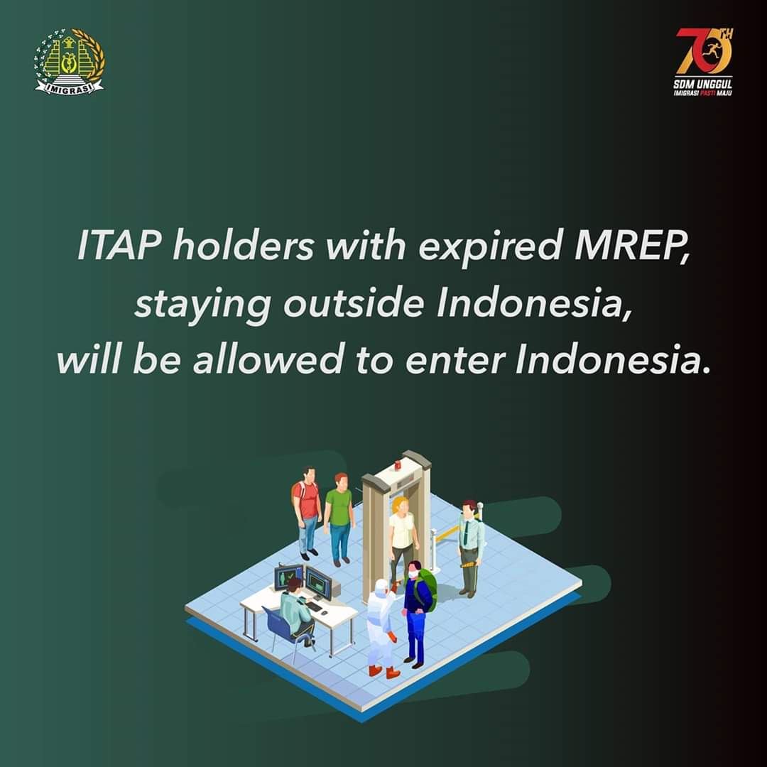 kanimbatulicin's tweet photo. Holders of Temporary/Permanent Stay Permit (ITAS/ITAP) and Mutliple Re-entry Permits (MREP) traveling overseas, please read the following updates!
#IndonesiaImmigration
#reentrypermit https://t.co/E5bXYY2HGx