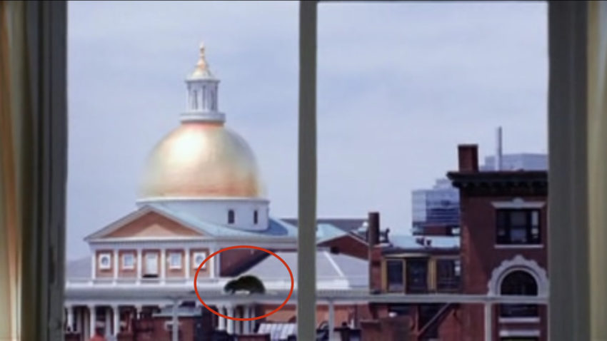 if you have seen Extremely Boston Film The Departed, you may recall the final shot where, in a bit of subtle symbolism, a rat crawls across a view of the statehouse