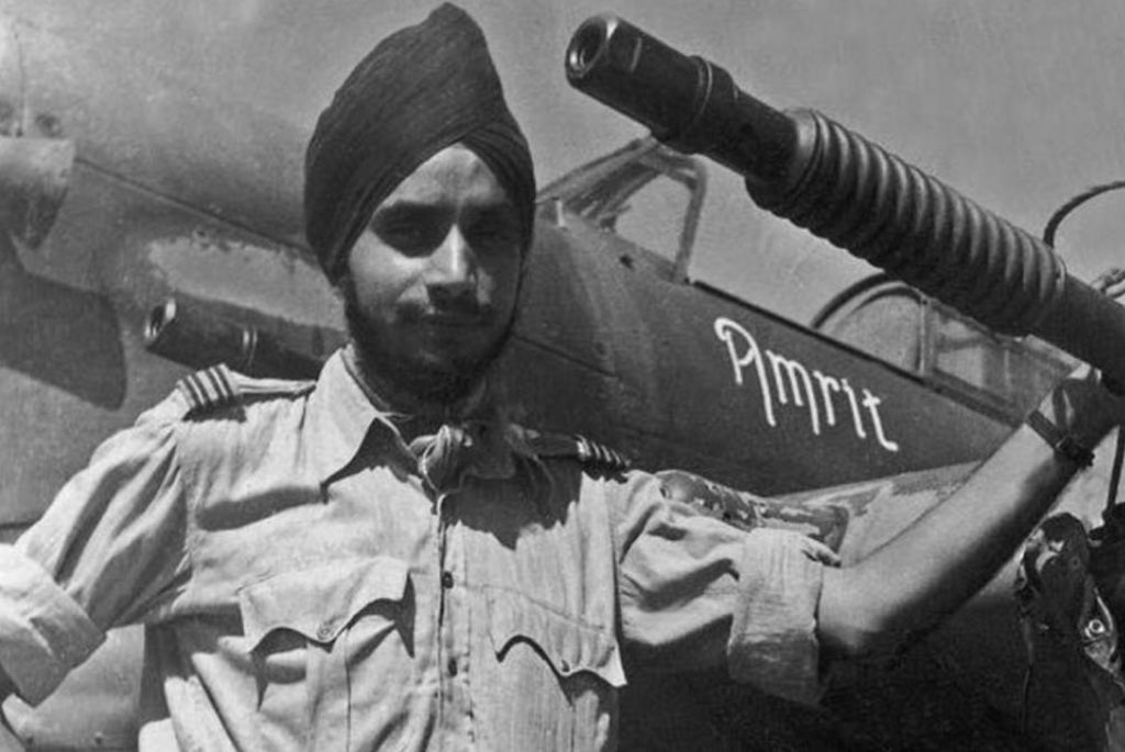 This sharp fella is Squadron Leader Mohinder Singh Pujji.He was an RAF Fighter Pilot in the Battle of Britain, got shot down over the Channel, rescued, then joined the Royal Indian Air Force at Burma.All while living on biscuits as army rations contained beef!Look him up!