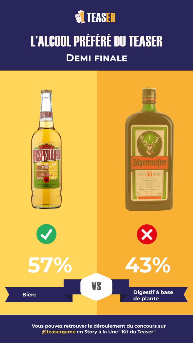 TeaserFR's tweet photo. DEMI FINALE | ALCOOL PRÉFÉRÉ DU TEASER | DUEL 1/2 https://t.co/8rpWcIof3w
