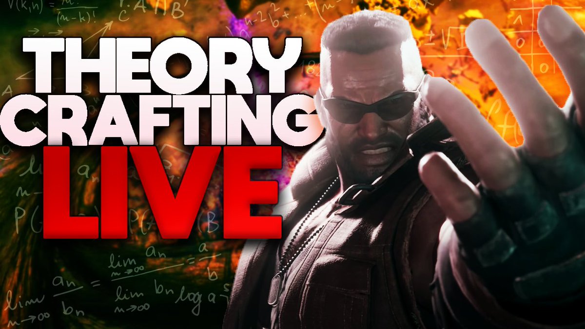 Live theory crafting sesh going down on main channel in 10 minutes! This is gonna be some deep universe shizzle and will doubtless get beautifully weird 🤪#FF7Remake #TinfoilHatEngaged #AlreadyInTooDeep