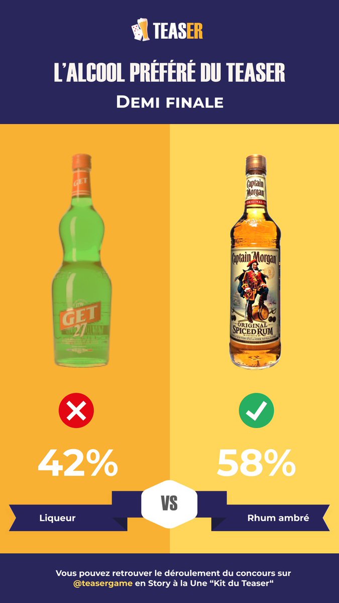 TeaserFR's tweet photo. DEMI FINALE | ALCOOL PRÉFÉRÉ DU TEASER | DUEL 2/2 https://t.co/EC0H0EsRSM