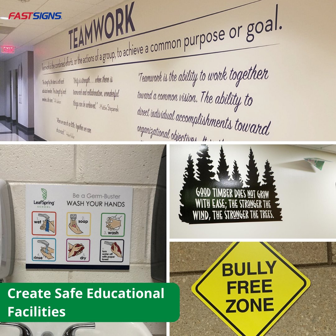 Education facilities represent safe places for students. Signage can help schools create physical, emotional and hygiene safety, discover how: zcu.io/0l3P