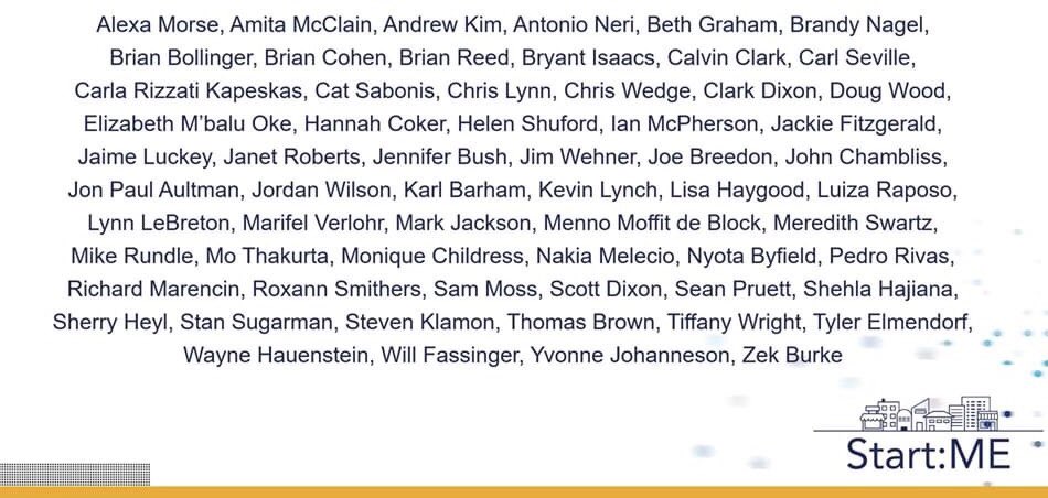 _StartME's tweet image. Thank you #startme2020 volunteer business mentors! Appreciate you ALL putting your time and talents to work— above and beyond efforts for our community. ❤️