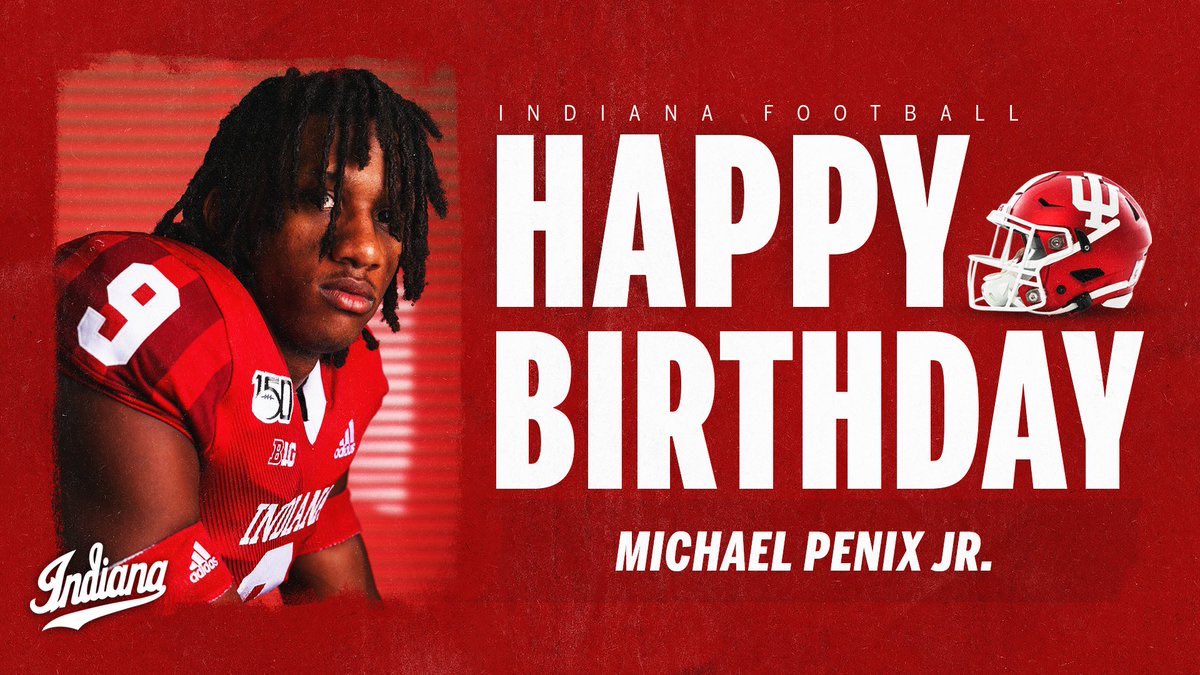 IndianaFootball's tweet photo. HBD, @themikepenix ⚪️🔴
#LEO https://t.co/OPxOrZNXmV