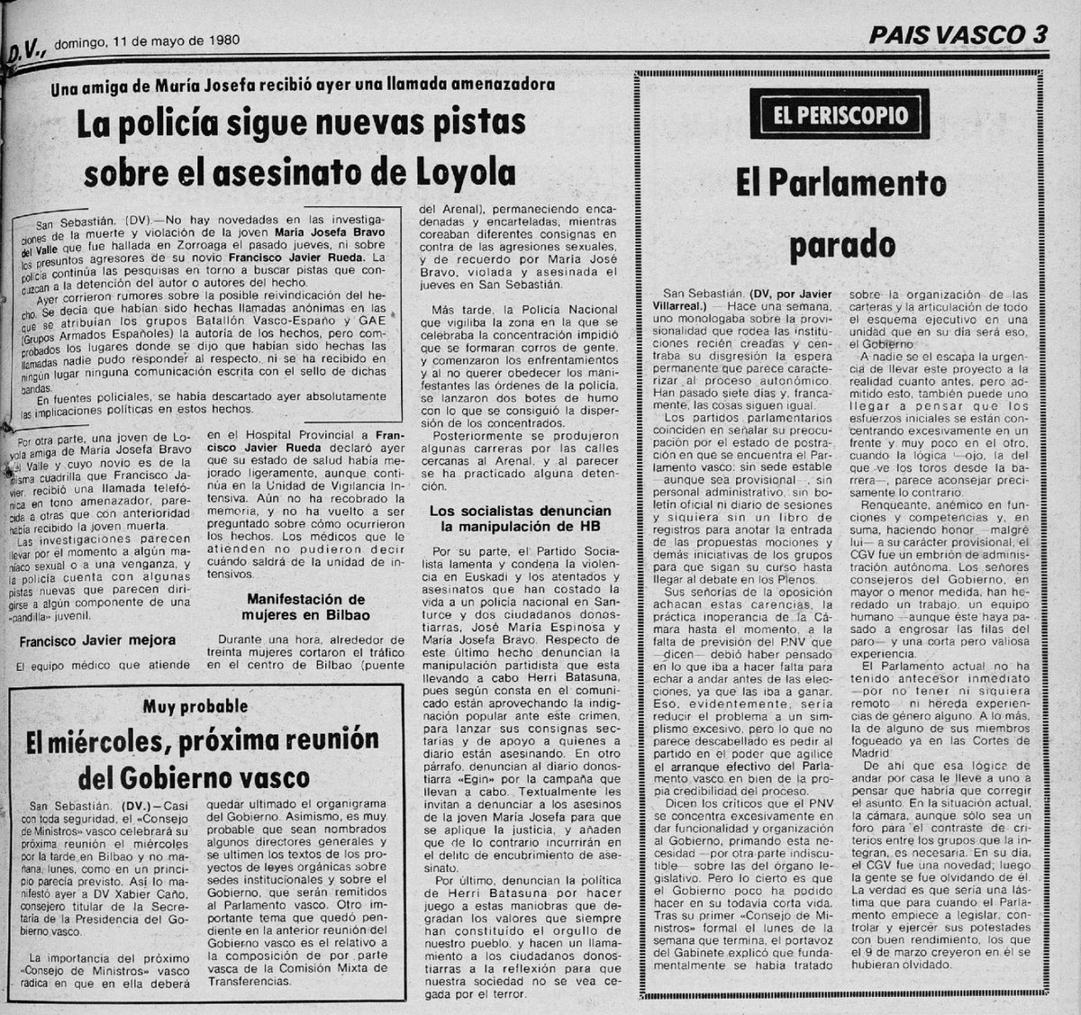 MemorialVT's tweet photo. ATAÚDES BLANCOS DEL TERRORISMO 

Recordamos a la estudiante de 16 años, MARÍA JOSÉ BRAVO DEL VALLE violada y asesinada por ultraderechistas en San Sebastián, 8 mayo 1980. Se encontraba paseando con su pareja F. Javier Rueda Alonso (herido) cuando fueron atacados salvajemente. https://t.co/MH8vAN8nuf