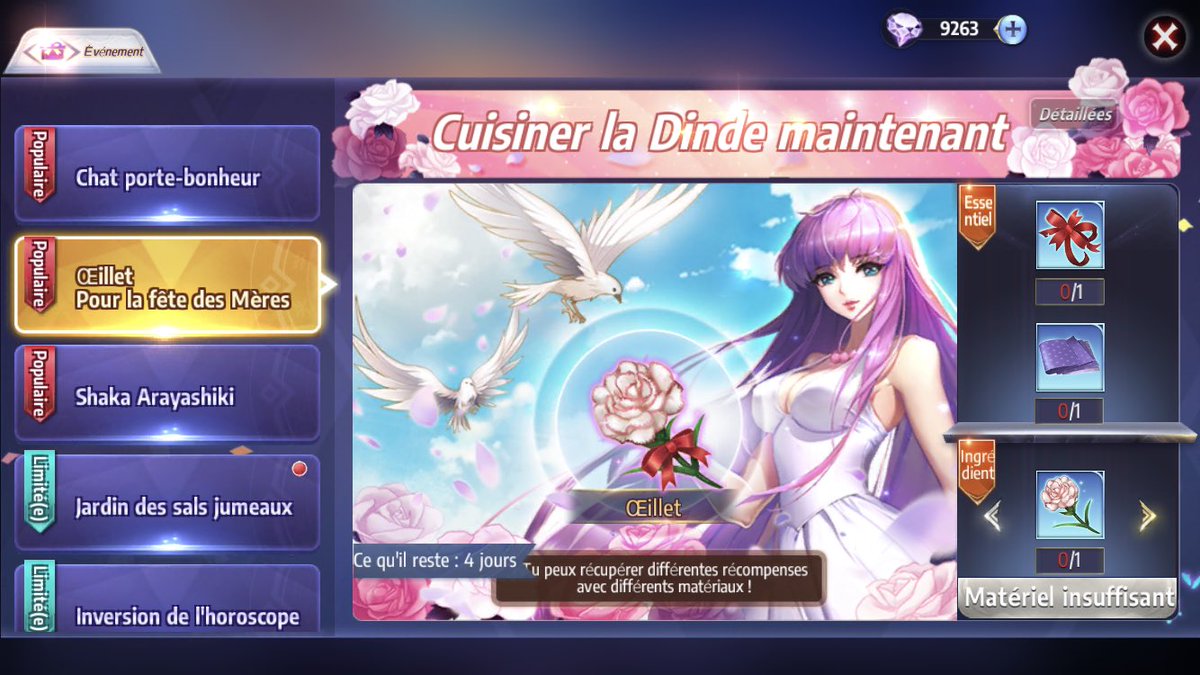 Jmax's tweet photo. "Cuisiner la dinde maintenant" c’est encore une erreur de la part des dev ??? Jpp de ce jeu 😭😭😭 #fixSSA #SAINTSEIYAAWAKENING #SaintSeiyaKOTZ https://t.co/SlYjRJNpWA