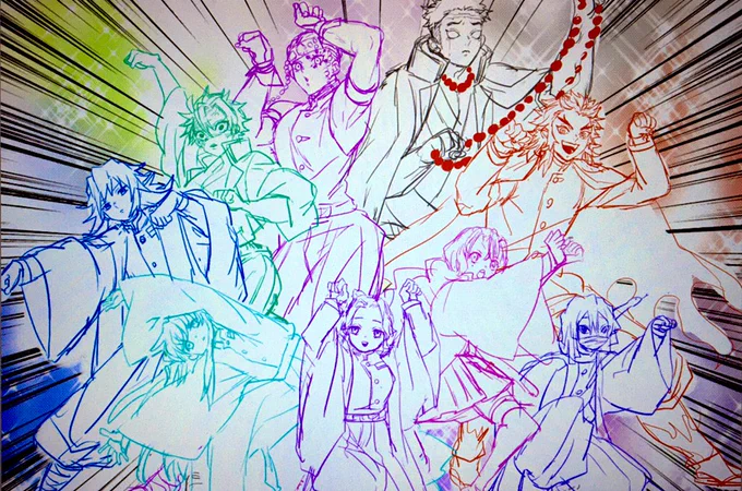 ワイルド ワイルド 鬼殺キャッツ??
(柱フルver.)
ワイプシパロ、煎じ尽くされてそうだけど描く…! 