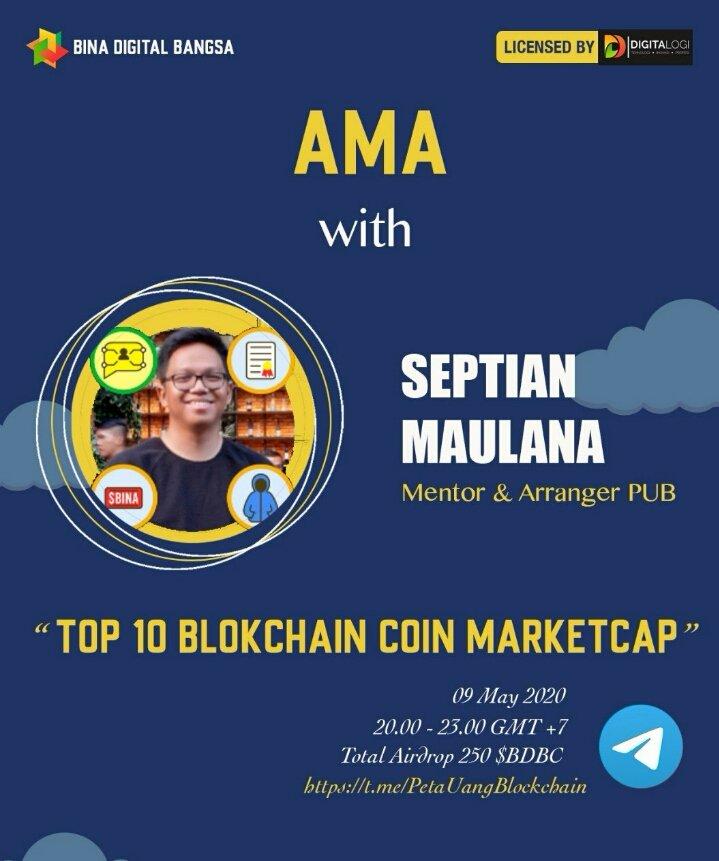 BinaBanjarmasin's tweet photo. #10TopCoin Blockchain #MarketCap, di #AMASesi12 dalam #PetaUangBlockchain bersama Mentor @tianbuyung
🗓 9 Mei 2020
🕰 20.00 WIB
🔗https://t.co/Yeb35KpKi8
Yuk ikutan juga
@Digitalogi
@reovolution2020
@aungsahrul https://t.co/DQV2RnjKwx