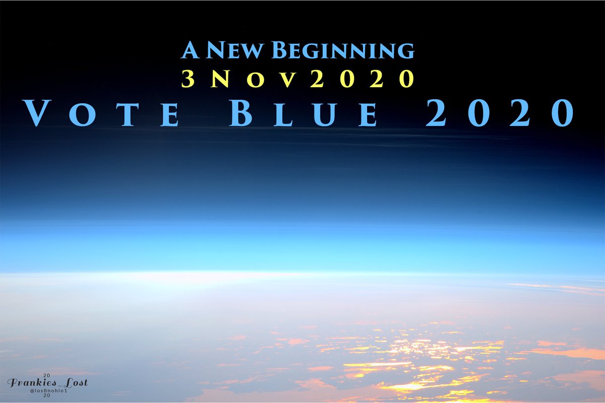 I am going to  #VoteBlue November 3rd.I will vote for dignity.I will vote for equality.I will vote for the  #LGBTQ Community.I will vote so there are no  #KidsInCages.I will vote for public ed.I will  #VoteJoe because its time for a New Beginning.Are you going to  #VoteBlue?