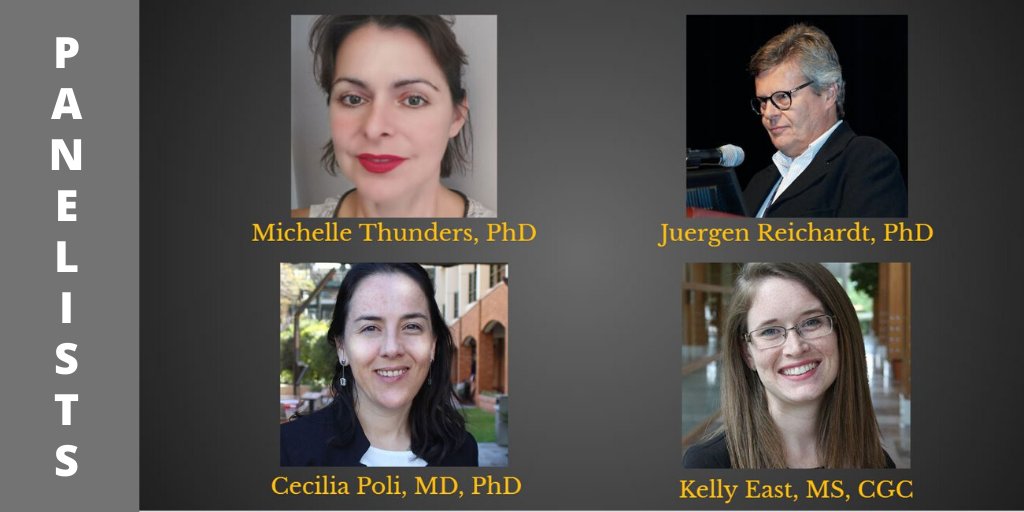 GlobalGenMed's tweet photo. Great panel discussion happening now! Thanks to our speakers and panelists: Michelle Thunders, Juergen Reichardt, Cecilia Poli, Kelly East #g2mc2020 https://t.co/0auXMgomwG