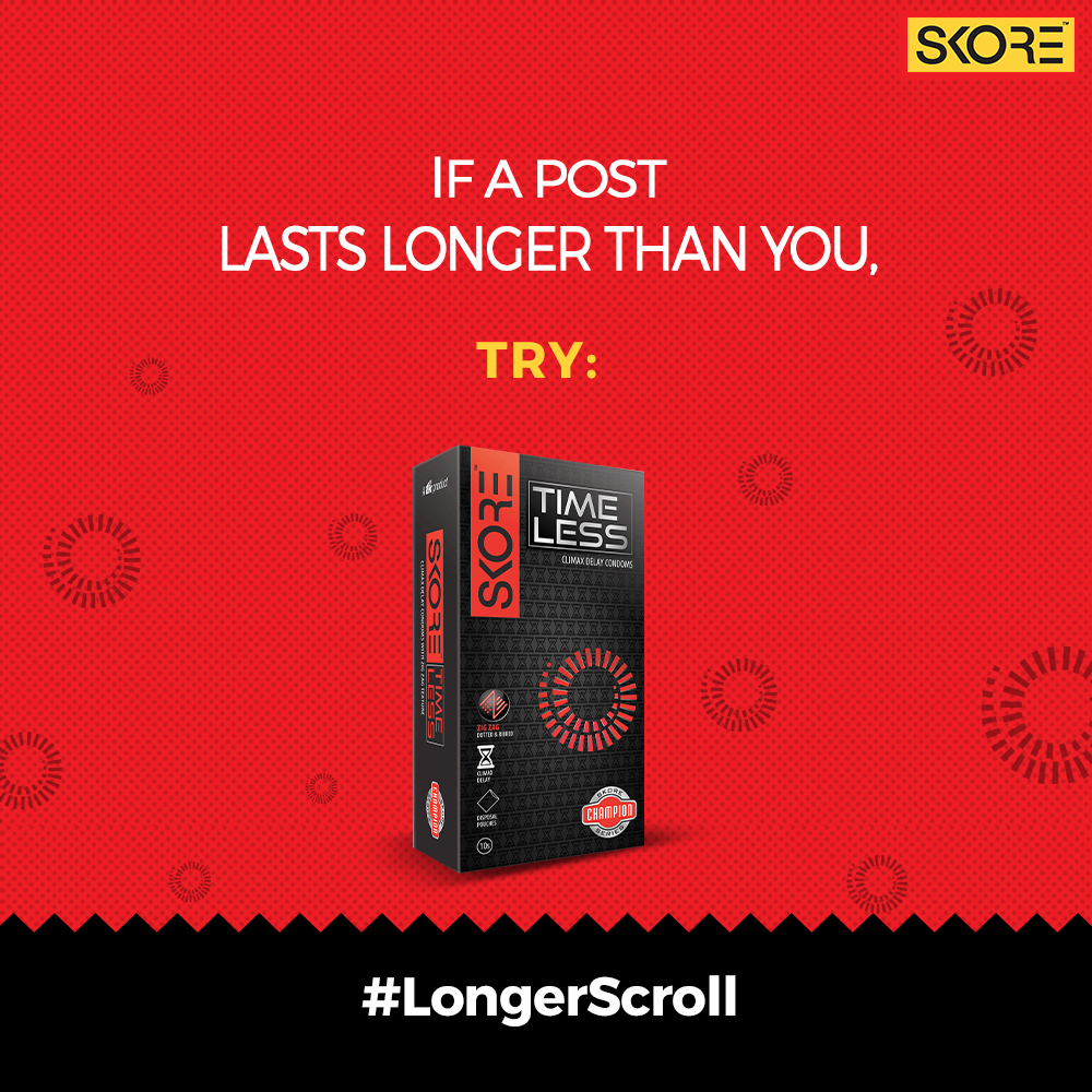 SkoreIndia's tweet photo. Lasting long is a blessing, only enjoyed in bed.  #LongScroll #ItsANaughtyWorld https://t.co/Pxw3Lsjvjw
