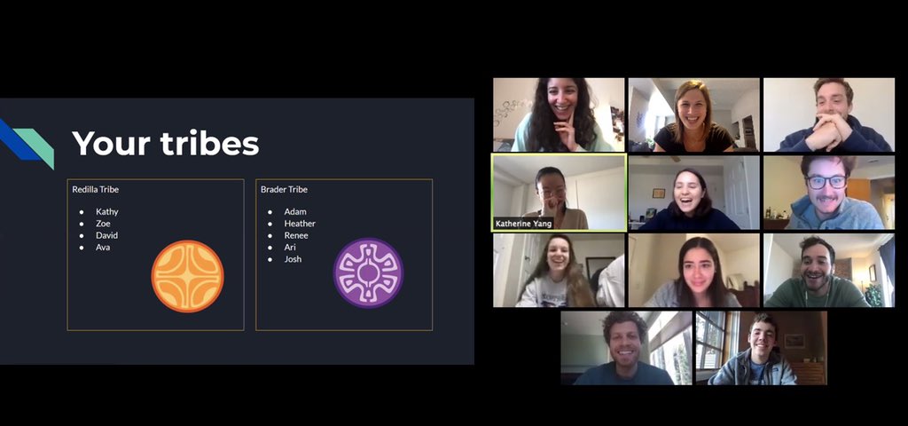 TracyBraderMD's tweet photo. Last day of CBL yesterday and still blown away by the creativity of my students’ weekly presentations. Spent time this block talking about effective teaching strategies &amp; gamification and these MS1s crusheddd it! @JeffersonUniv #MedEd #GIblock #zoomclass https://t.co/0bN3QHOK3D