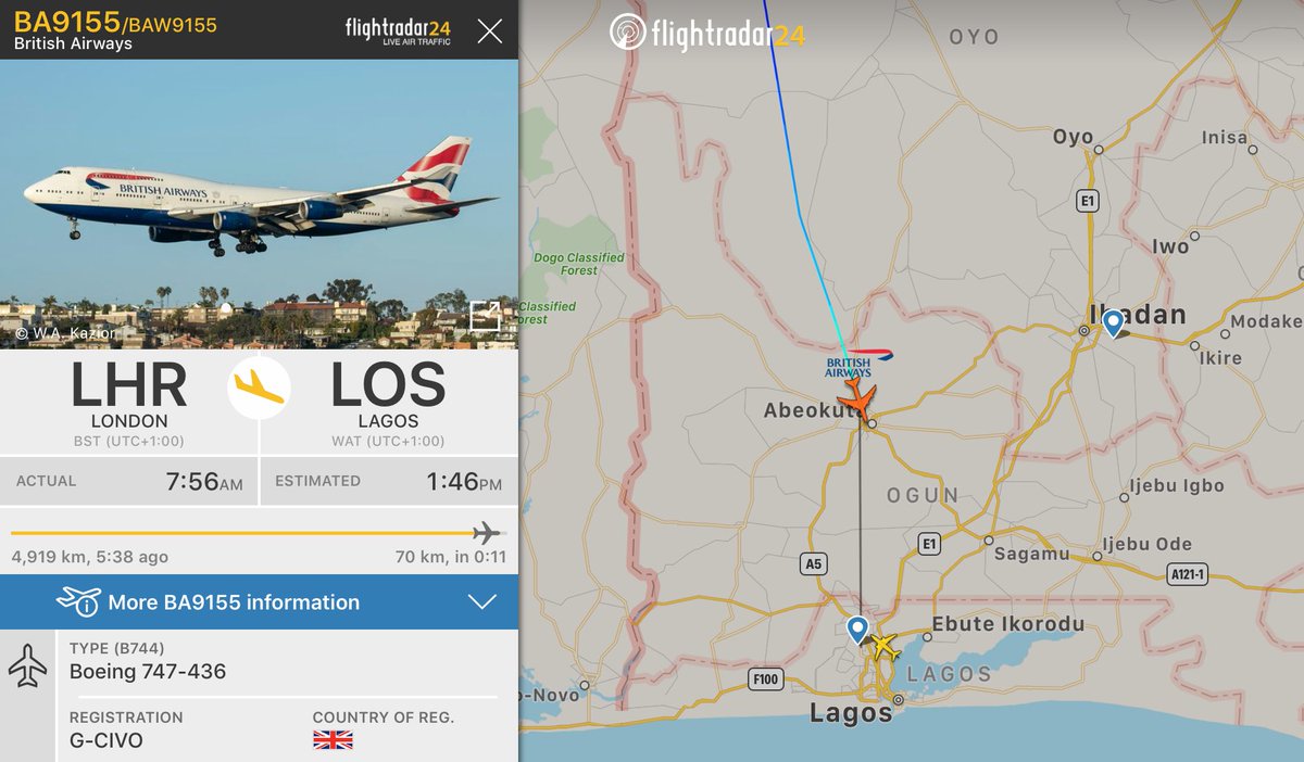 LOSairport's tweet photo. @AndrewNOgiugo @HeathrowAirport @British_Airways @UKinNigeria @CatrionaLaing1 @NigeriaMFA @GeoffreyOnyeama @abikedabiri @HCThompson001 @nidcom_gov Excellent feedback Andrew 👏🏽. BA9155 will be landing soon. Enjoy your flight to London🇳🇬🇬🇧👍🏽! #ReturntotheUK https://t.co/EJJi1Xj19w