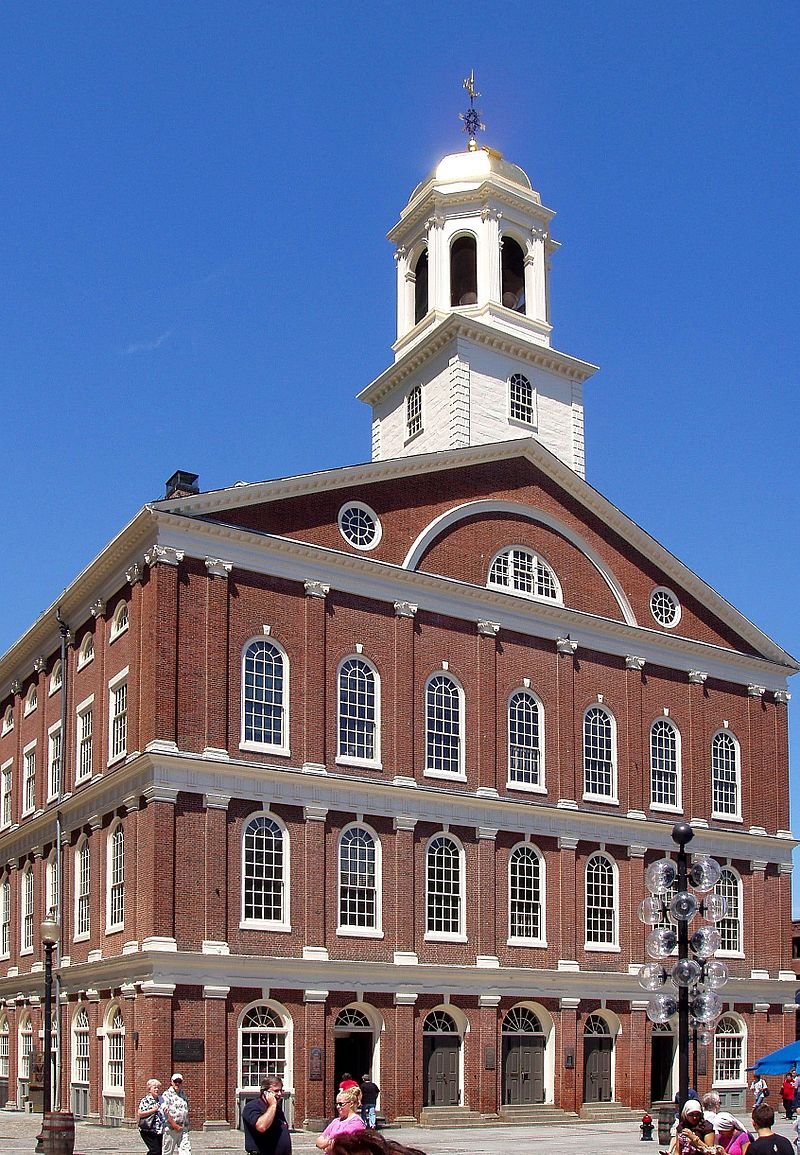 Faneuil Hall, 1743, is a similar sort of a thing: here various important patriots made speeches about What Was To Be Done