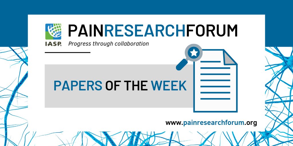 PainResForum's tweet photo. The IASP PRF Papers of the Week are now live. There are 81 papers this week, including 4 editor's picks. Take a look at: https://t.co/AAfAg4L21r. @IASPpain https://t.co/3y5D4ecpX9