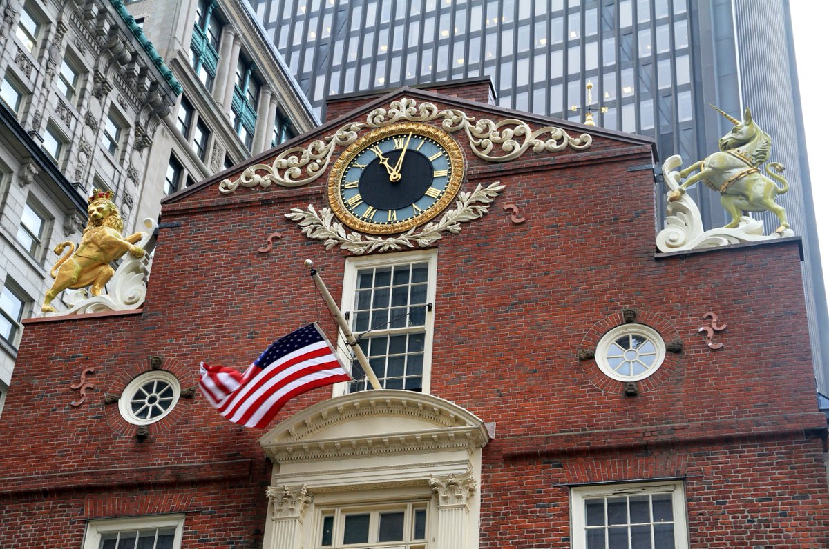the big hitters - which are all connected by something called the Freedom Trail - are things like the Old State House (1713), which rather weirdly retains its British iconography