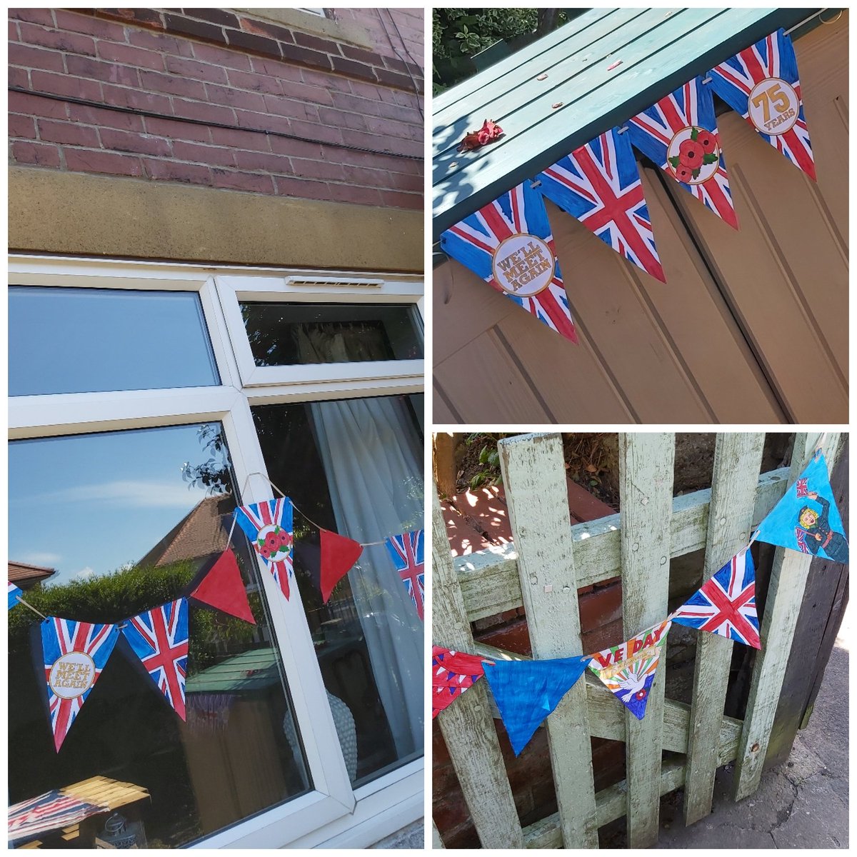 kay820108's tweet photo. @JCAWakefield  Lucas has spent the last 24hrs making bunting for #VEDay75 #lockdownuk  #StayHome  ready for our picnic/bbq in the garden https://t.co/tIuqti96PT