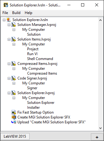 AristosQ's tweet photo. LV 2020 includes Tools>>Advanced>> MGI Solution Explorer in all editions of LabVIEW. Manage the AppBuilder process across multiple .lvproj files to more easily build hierarchies of .lvlibp and .dll files. Thank you, MGI, for letting us include your tool. https://t.co/jbYwcIqfun https://t.co/5rjzEYhIAk
