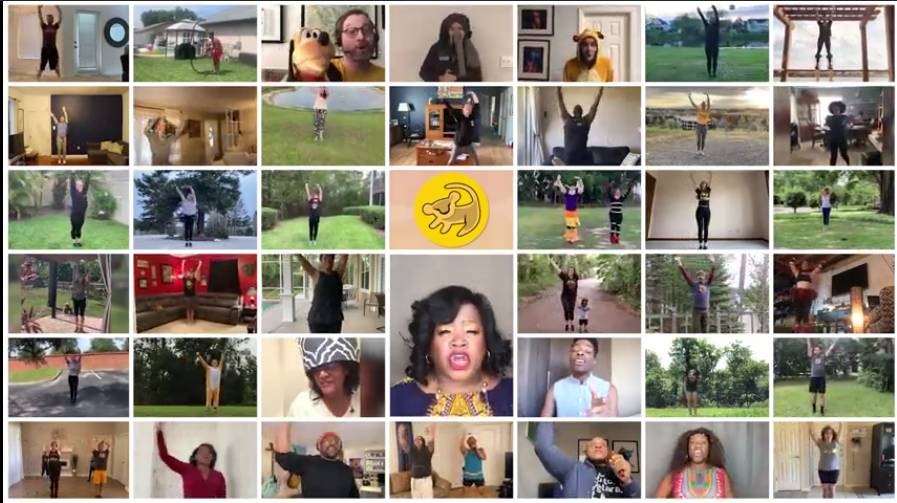 TheDisneyBlog's tweet photo. Weekend watch: The Festival of the Lion King family of performers, past and present, united virtually to recreate the finale of the Disney's Animal Kingdom show from their homes around the world. https://t.co/reUTVxnZn3 #Fotlk #Folkfamily https://t.co/7aPq1Epcxs