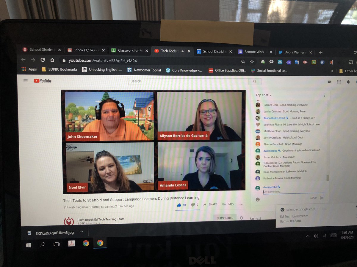 DWernerpbc's tweet photo. Ty @EdTechDir for inviting us to share wonderful tech tools for ELLs! Great job @0316_ally @ajlescas @NoelElvir924! #ELLs_Can @EsolPbc @harveyoaxaca @ChoisKatty @CarolinaTAbreu @vfrancisco79 https://t.co/ztyN0WsTgm