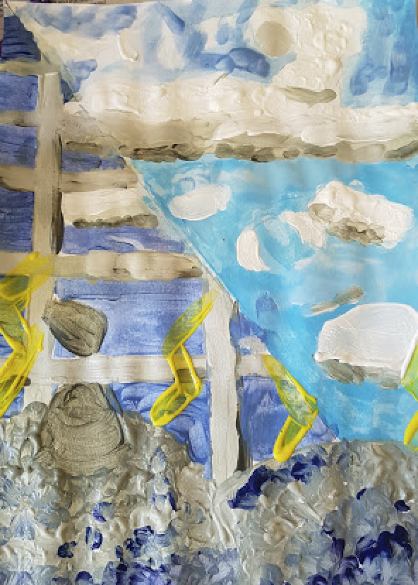 WSESartmosphere's tweet photo. Students get super-creative after Zoom meetings &amp; look forward to feedback/discussion on their work at the next  meeting.  Art is so energizing &amp; binding!  6th graders TJ &amp; Elizabeth did the following for task:  "Draw Clouds - Think Big".  LOVE the creativity at #WSESSmithfield https://t.co/Rnb9bRqGHm