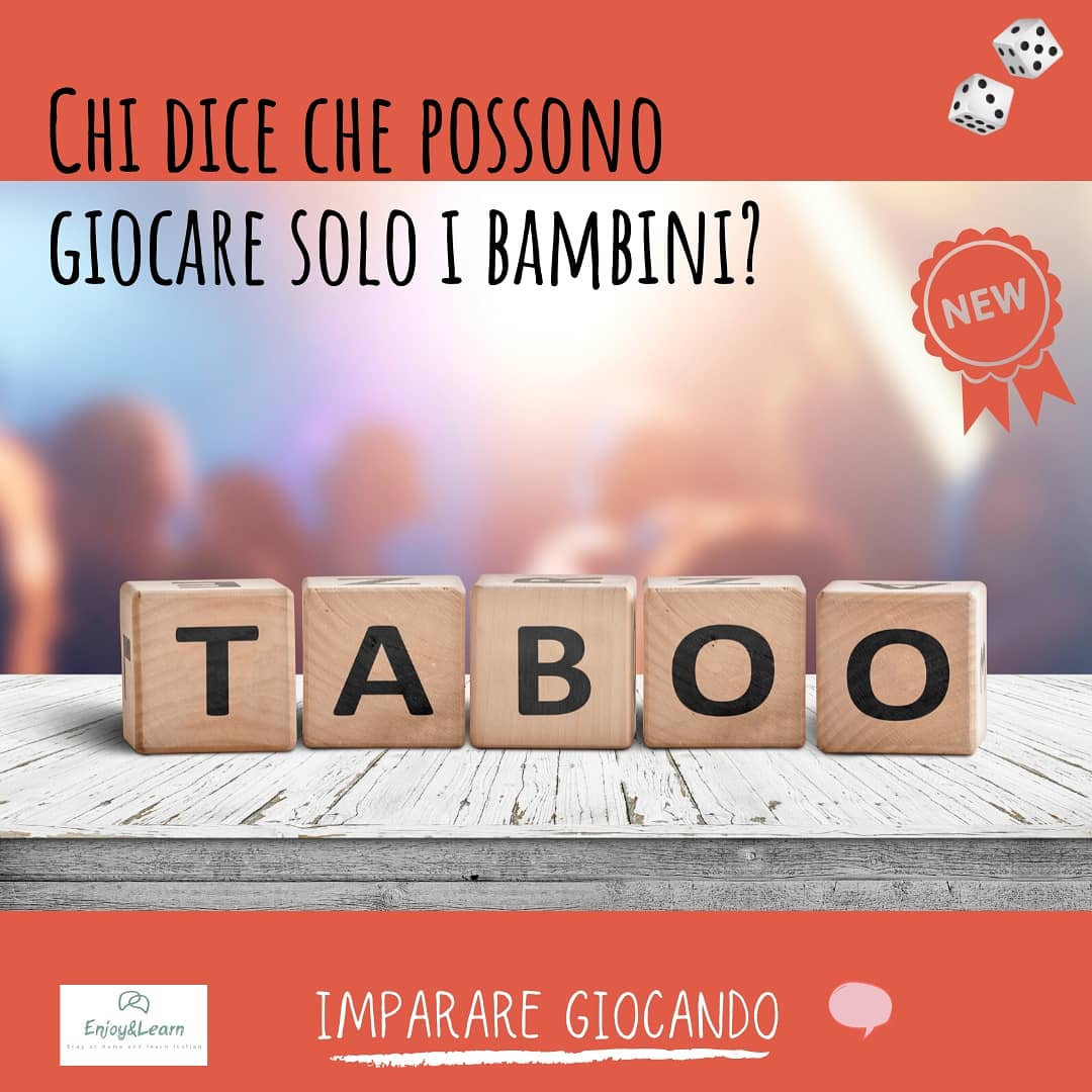 EnjoyLearn2's tweet photo. @EnjoyLearn2 propone #impararegiocando. Ogni settimana un #giocodatavolo diverso per praticare l'italiano e divertirsi. Oggi ti proponiamo il famosissimo #taboo
Ogni gioco sarà adattato al tuo livello linguistico!#boardgames #iogiocoacasa #learnitalian #playandlearn #studyitalian https://t.co/Z1PAPihAeZ