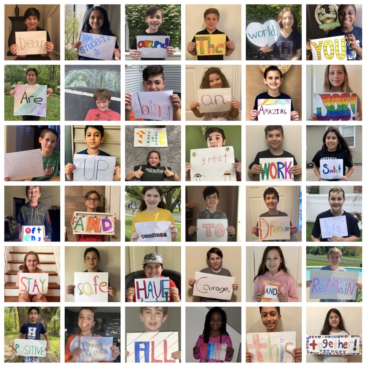 MTL_MsMcKeever's tweet photo. Dear students around the world, you are all doing an amazing job! Keep up the great work, smile often, and continue to dream big. Stay safe, have courage, and remain positive. We’re all in this together! https://t.co/4usRX9WDQs