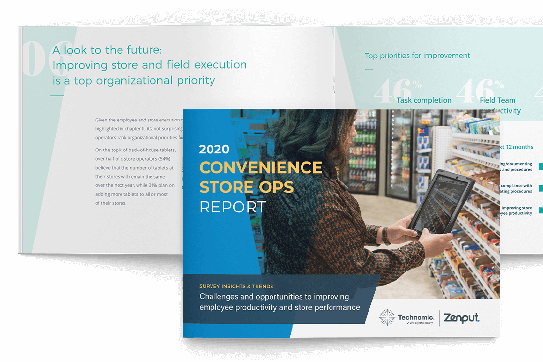 Zenput's tweet photo. We partnered up with @technomic to reveal some of the barriers #convenience store operators are facing when it comes to employee #productivity and store performance. Download the 2020 C-Store Ops Report now to see the full findings: https://t.co/0H8dQsqVNS #NewReport #Zenput https://t.co/dYx39Nax47