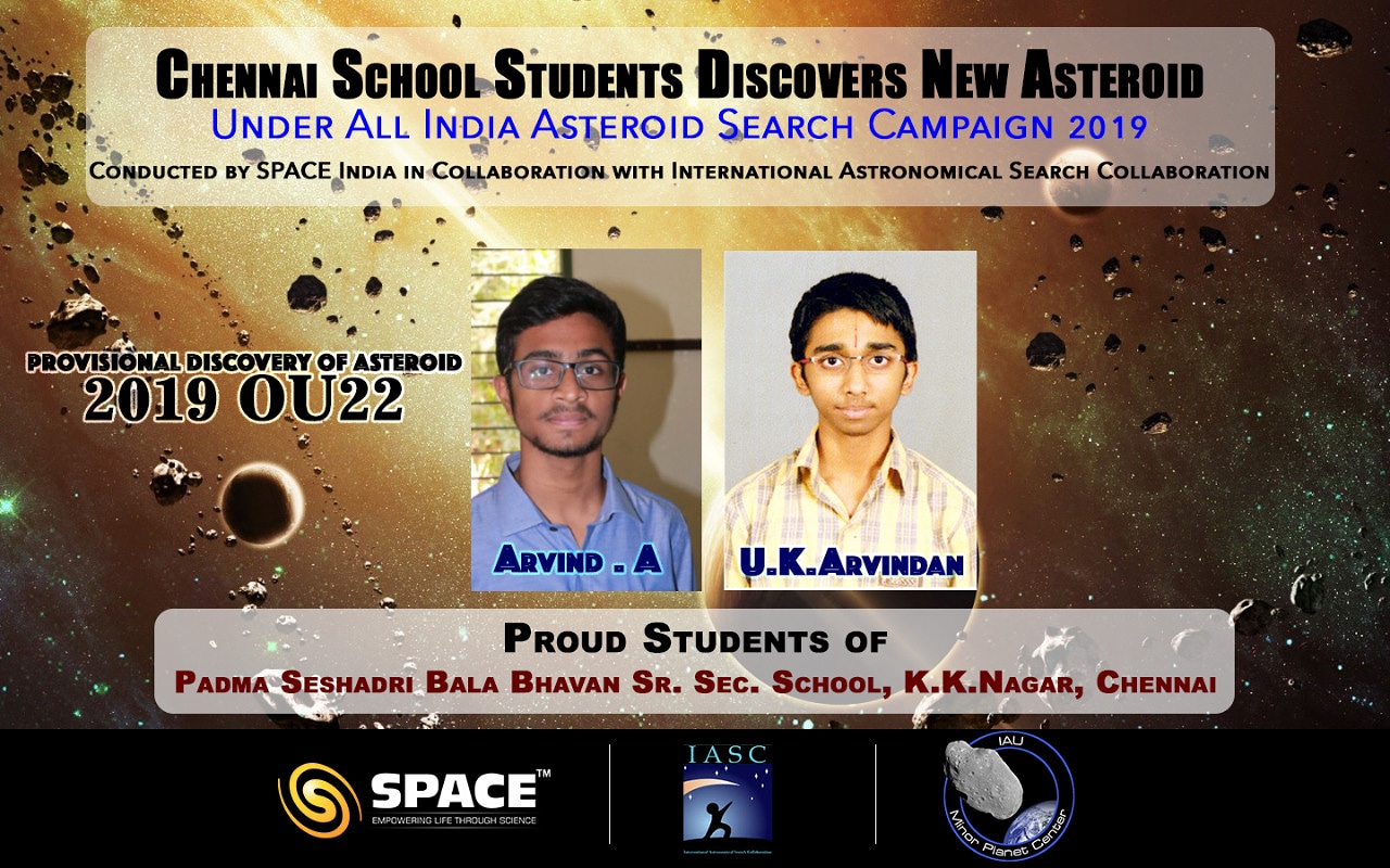 SPACE Chennai on Twitter "Two Chennai school students discovers a new