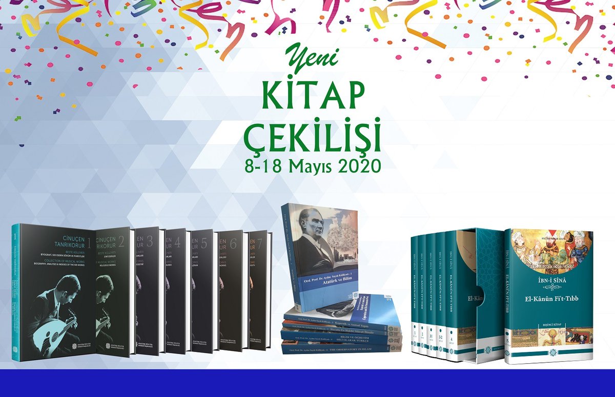 📢📚🎉 #19Mayıs özel #çekiliş'i ile sizlerleyiz❗

Görselde yer alan 3️⃣ muhteşem külliyatı 5️⃣ takipçimize hediye ediyoruz.

Katılım Şartları:

📍Sayfamızı takip etmek.
📍Gönderiyi Retweet etmek.

🕘 Çekiliş sonucu 19 Mayıs saat 09.00'da açıklanacaktır.