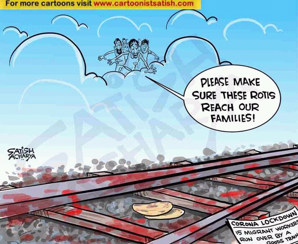 The picture says it all.

#aurangabadtragedy
#Aurangabad #RailwayAccident