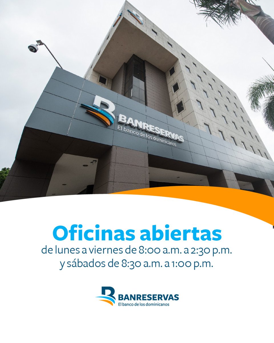 BanreservasRD's tweet photo. @Antonio43690008 Como medida preventiva por el COVID-19, las #oficinasBR trabajan en horario especial. Encuentra en el listado las disponibles en dicha localidad. Ideal que los usuarios usen alternativas digitales, #APPBanreservas, TuB@nco, Centro de Contacto, Cajeros Automáticos #Cercasubagentes https://t.co/OsPTvdbSoh