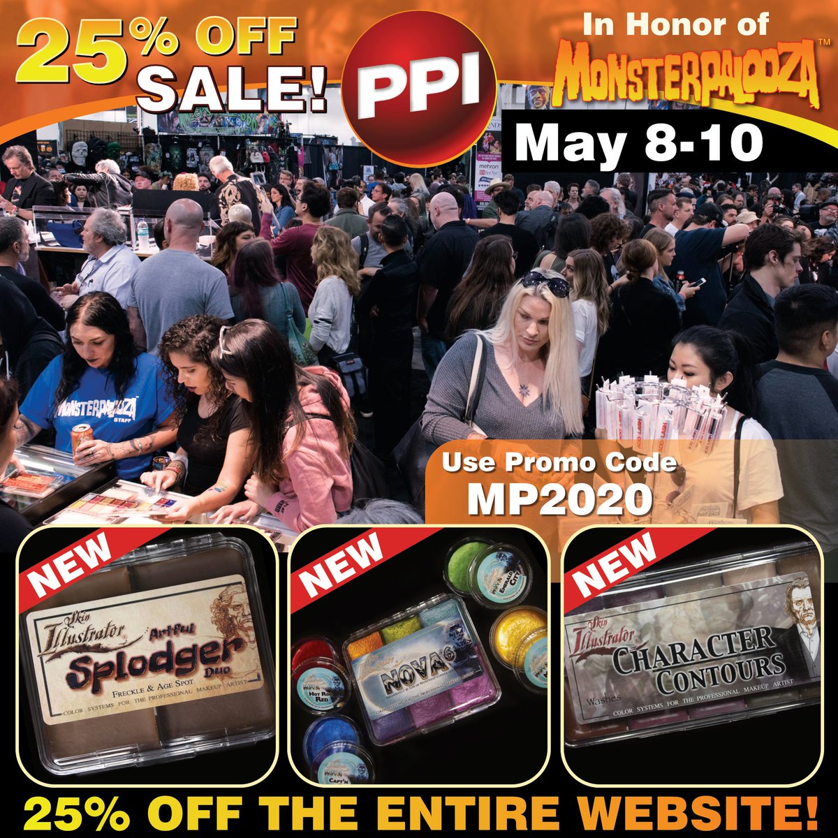 Our friends at <a href="/ppiproducts/">PPI PremiereProducts</a>'s sale is live! Check out this big sale in honor of (what would be) #Monsterpalooza weekend!
"25% off on our website this weekend, in honor of MONSTERPALOOZA, with code MP2020 at check out (some restrictions apply).
ppipremiereproducts.com