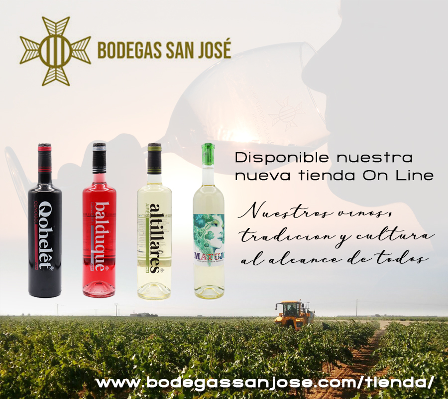 ⚠️ ¡Ya puedes hacer tus pedidos por Internet! ⚠️
Activamos nuestra tienda on line, pensada para garantizar una compra rápida y cómoda desde la seguridad de tu hogar.  😉👌
Visita nuestra web y consulta nuestro catálogo de vinos: ¡haz YA tu pedido!
bodegassanjose.com/tienda/