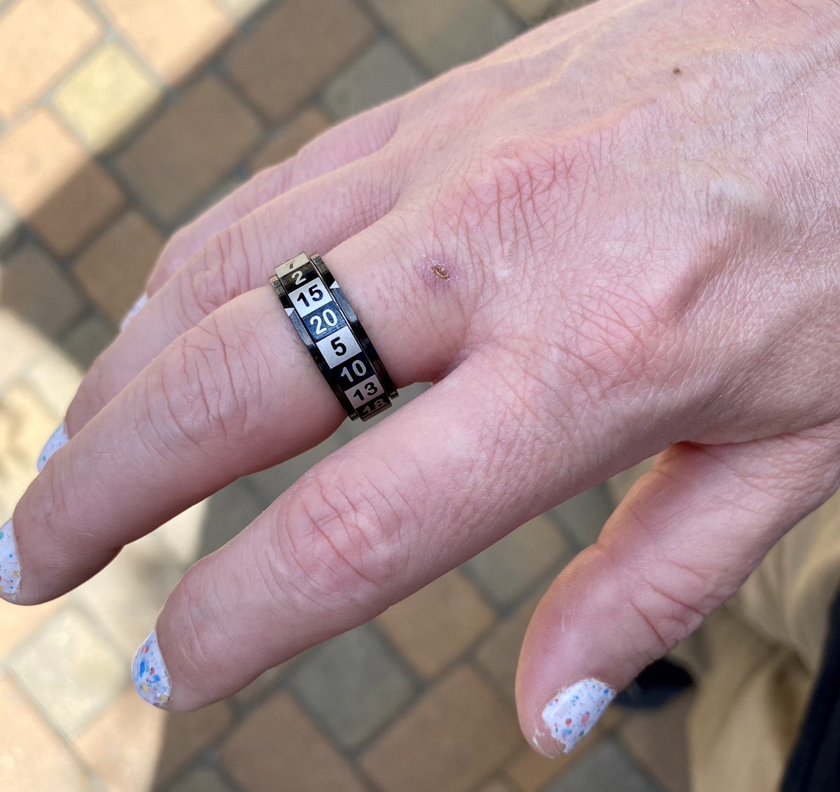 The nerdy ass tweet brigade continues. This is a d20 ring, spin it to obtain critical fails! Wait I meant critical hits! 