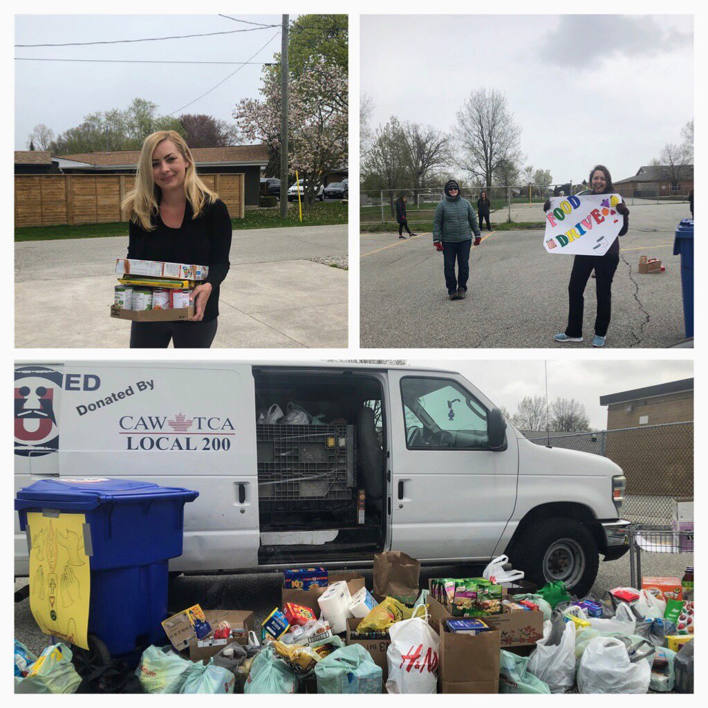 We are all in this together 💕The team <a href="/thrivebenefits/">thrivebenefits</a> thankful to contribute to the UHC food drive today. Together we can help! #yqgstandstrong #YQG #Windsor #inthistogether #fooddrive #communitylove