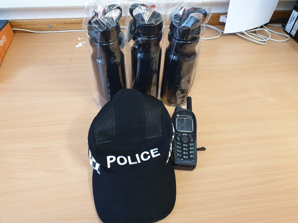 PSOSAbershire's tweet photo. Thanks to Gillander Motors from #Peterhead who dropped off these water bottles for the #PeterheadCPT PCs who are out engaging with the local communities and encouraging them to comply with the @scotgov guidelines on #coronavirus during lockdown. #COVID19 https://t.co/sYNHQkpe52