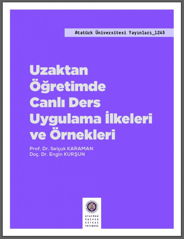 Akademik kaygıyla başlatmadığımız, tamamen gönül işi kitabımız, bugün internet üzerinden ekitap.atauni.edu.tr herkesin erişimine açık bir şekilde yayınlandı. Sürecin başından buyana gönlünü bu işe koyan herkese selam olsun...