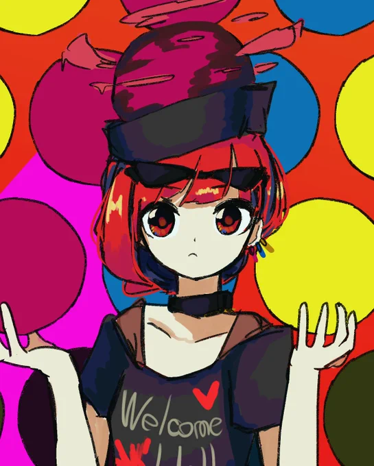 #深夜の真剣お絵描き60分一本勝負
今日は何色? 