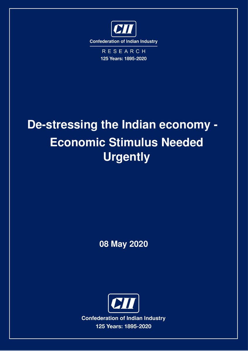 FollowCII's tweet photo. #CIIresearch➡️CII recommends immediate Govt spending of Rs 15 lakh crores in its report: De-stressing the Indian economy – Economic Stimulus Needed Urgently that captures #CIIrecommendations to kickstart the economy .➡️ https://t.co/xhWe08L4OI #cii4india @CimGOI @nsitharaman https://t.co/DCq7kY8bZw