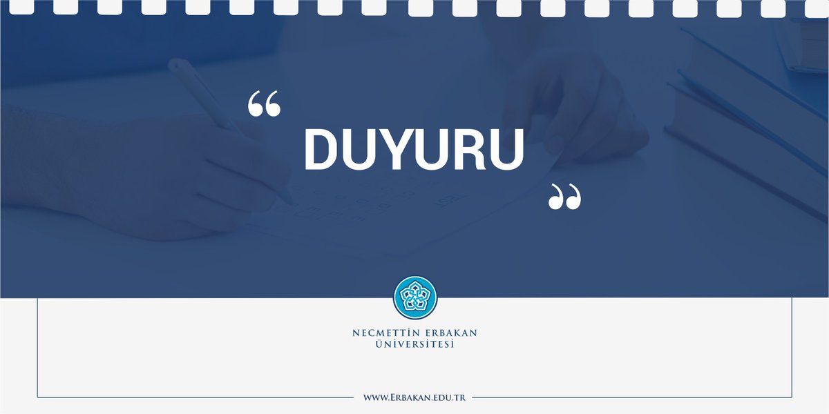 Üniversitemizin final ve bütünleme sınavları hakkındaki duyurusu için 👇

erbakan.edu.tr/duyuru/3502/fi…