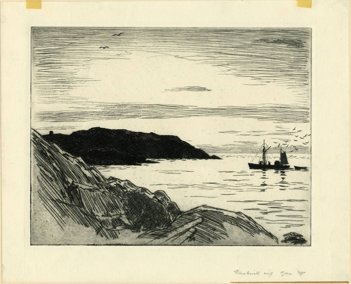 It's a different kind of fishing, but to all who take to the water, be it a sea or inland lake, we give you this FDS drawing of a fishing boat & gulls, probably near Monhegan island in Maine--a favorite spot for Steele and his family. Enjoy the weekend!  http://purl.umn.edu/99532 