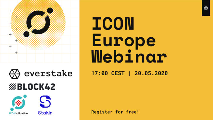 everstake_pool's tweet photo. Join ICON Europe Webinar for free together with @everstake_pool @block42_company @iconsolidation @StakinOfficial!

We'll also have the Q&amp;A session at the end

Register here: https://t.co/ZsjBDsm4Xz

$ICX #ICX #ICONproject #ICONEurope https://t.co/cws3JOBJ5D