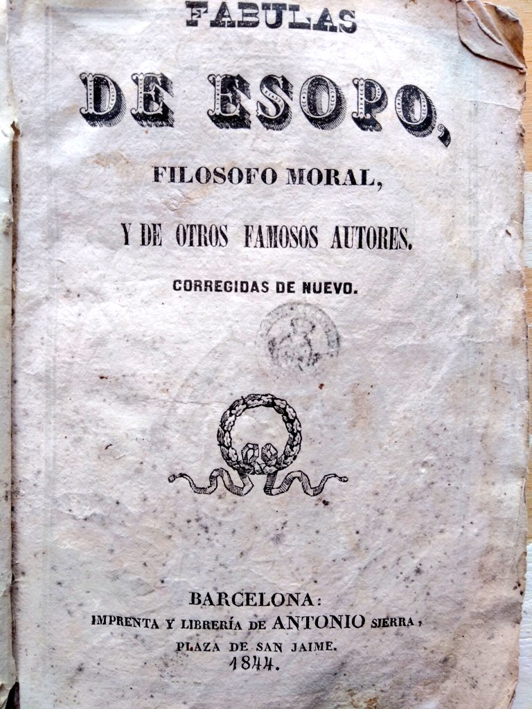 gnoguevi's tweet photo. Més troballes de confinament: En aquesta edició de les faules d'Isop de 1844 algú ens avisa de que "Esto es el diablo". @MBCP_UB #Censura #llibreantic https://t.co/6mwkKm1cQP